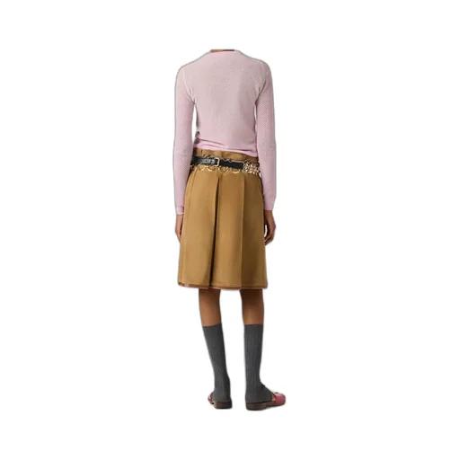 Miu Miu Crewneck Button-Up Cardigan