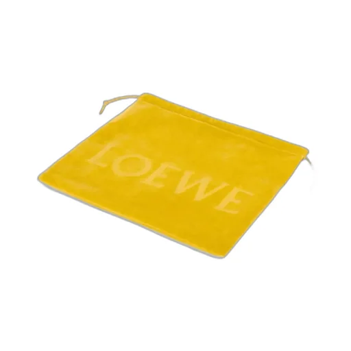 Medium Drawstring Pouch In Terrycloth