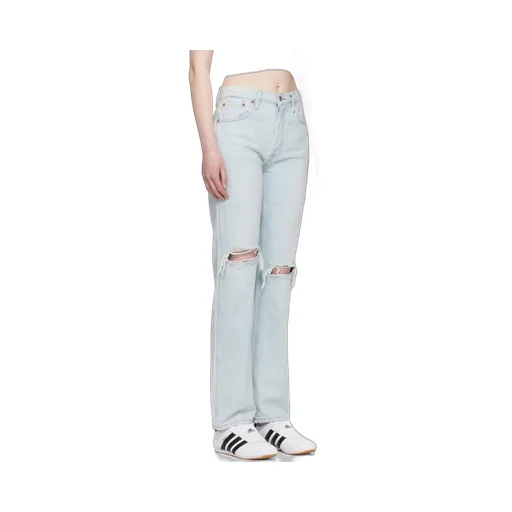 Blue High Rise Loose Jeans