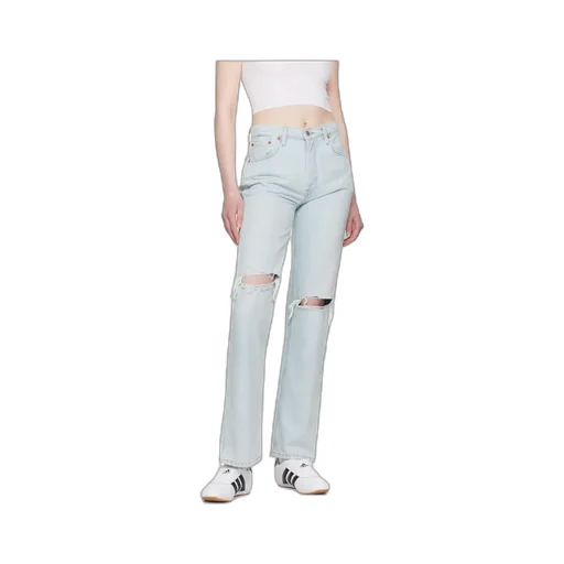 Blue High Rise Loose Jeans