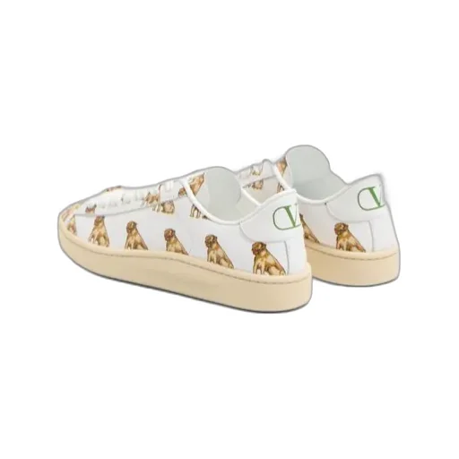 Valentino Royco Animal Printed Lace-Up Sneakers