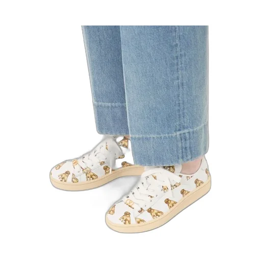 Valentino Royco Animal Printed Lace-Up Sneakers