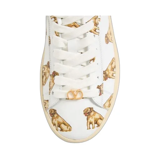 Valentino Royco Animal Printed Lace-Up Sneakers