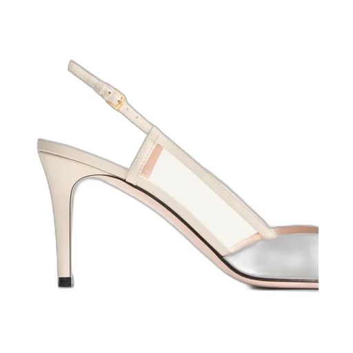 Vlogo Signature Slingback Calfskin Pump With Jewel Logo 80Mm