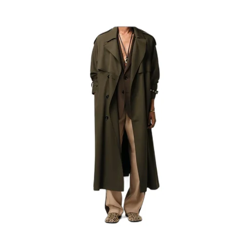 Wool Gabardine Trench Coat