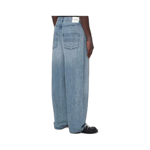 Wide Jeans In Light-Washed Denim