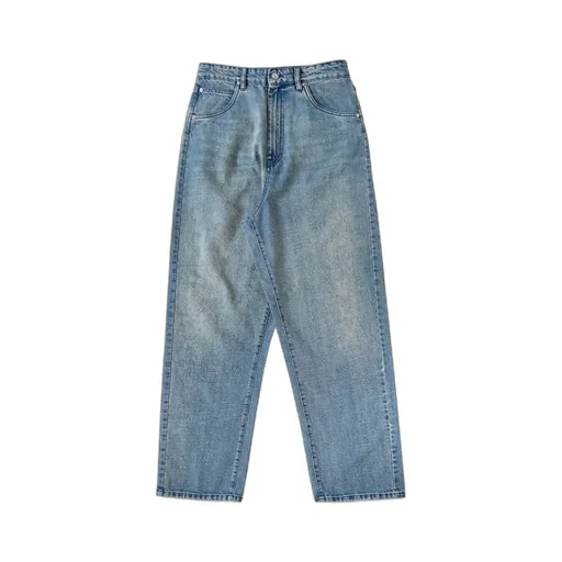 Wide Jeans In Light-Washed Denim