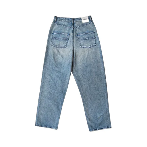 Wide Jeans In Light-Washed Denim