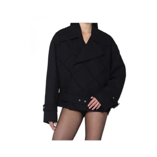 Quilted Waist Trench Coat