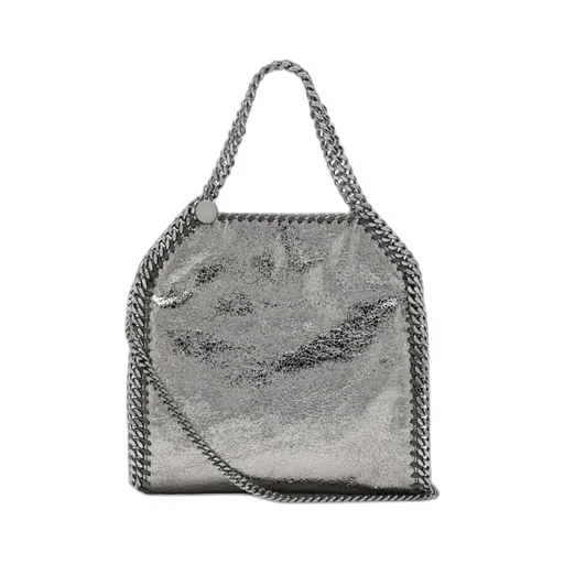 Falabella Mini Metallic Steel Grey Bag