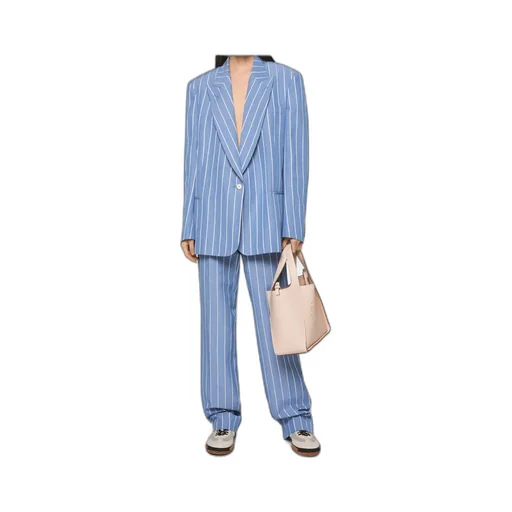 Striped Single-Breasted Blazer