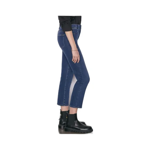 High-Waisted Straight-Leg Jeans