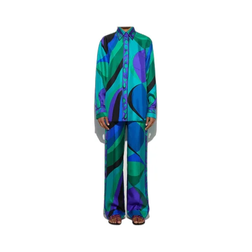 Pucci Pesci-Printed Long Sleeved Shirt