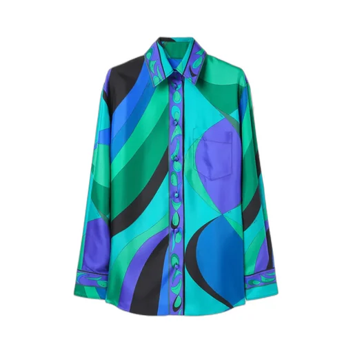 Pucci Pesci-Printed Long Sleeved Shirt