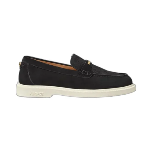 Versace Round-Toe Slip-On Loafers