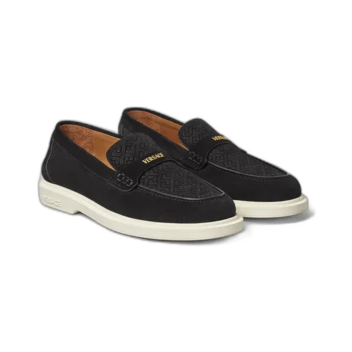 Versace Round-Toe Slip-On Loafers