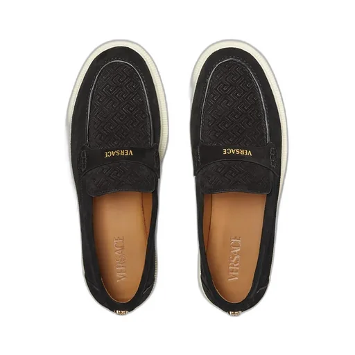 Versace Round-Toe Slip-On Loafers