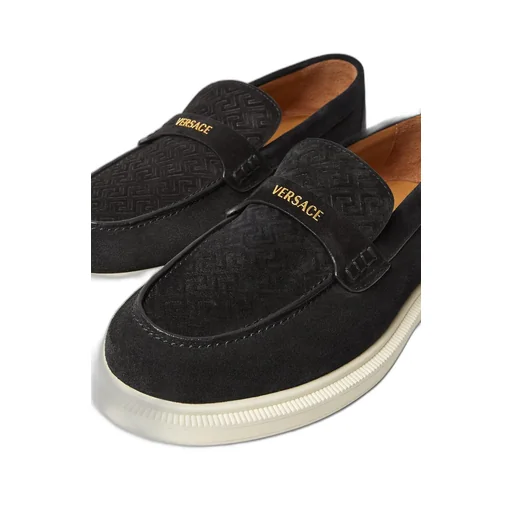 Versace Round-Toe Slip-On Loafers