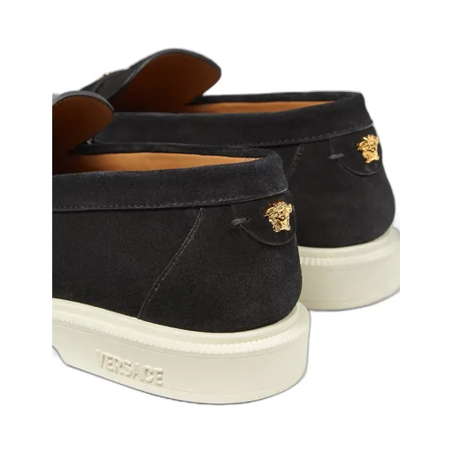 Versace Round-Toe Slip-On Loafers