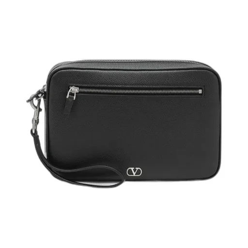 Valentino Vlogo Signature Zip-Up Clutch Bag
