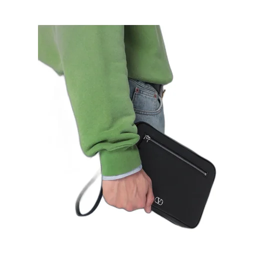Valentino Vlogo Signature Zip-Up Clutch Bag