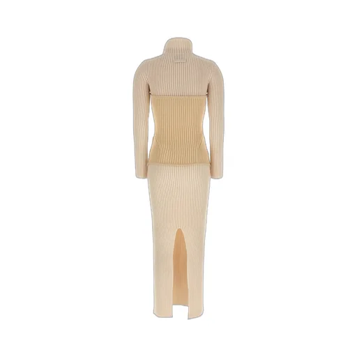 Ribbed-Knit Corset Dress