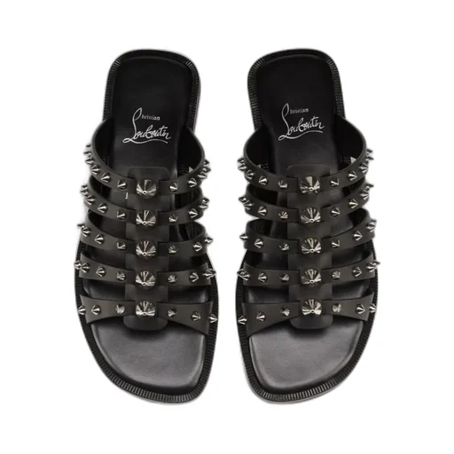 Christian Louboutin Stud-Detailed Slip-On Sandals