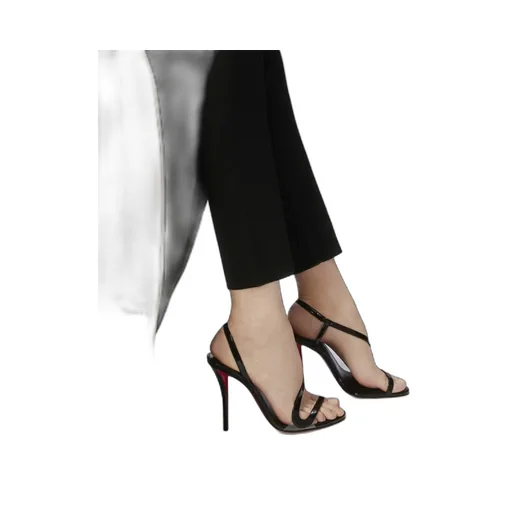 100Mm Pink Z Leather Slingback Heeled Sandals