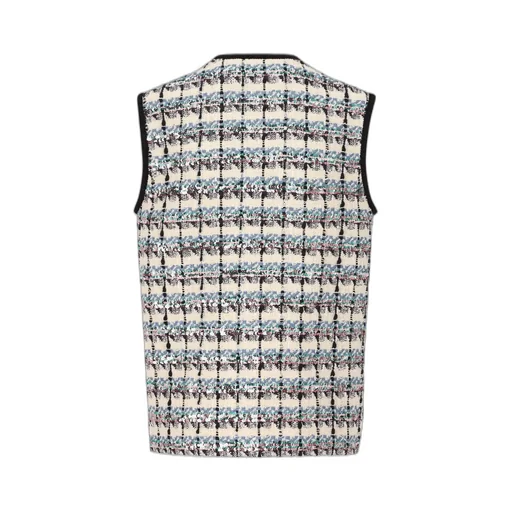 Valentino	Button-Up Tweed Gilet