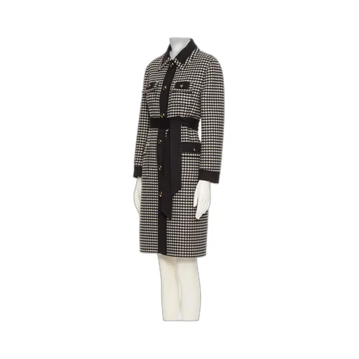 Micro Vichy Belted Coat