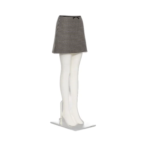 Valentino Gingham Bow Detailed Mini Skirt