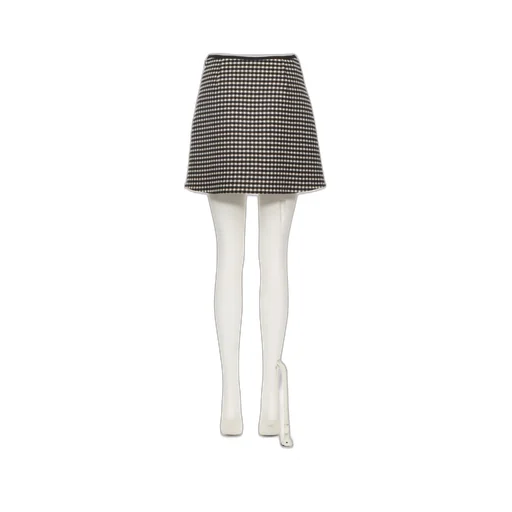 Valentino Gingham Bow Detailed Mini Skirt