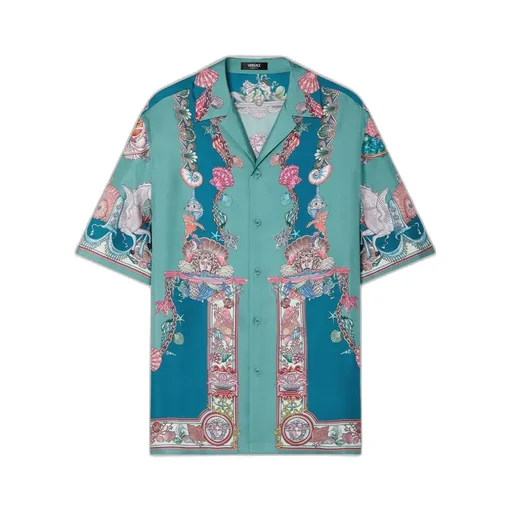 Versace Theatre Print Short-Sleeve Shirt