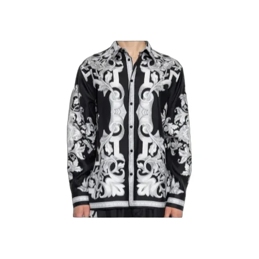 Barocco-Print Silk Shirt