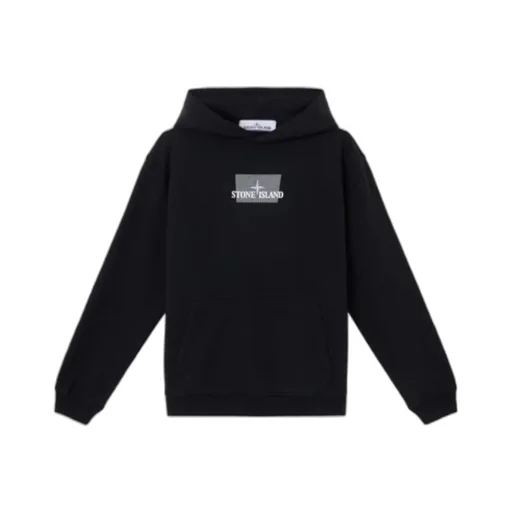 Oversized Fit Hooded Sweatshirt With Motif Grid Print Two