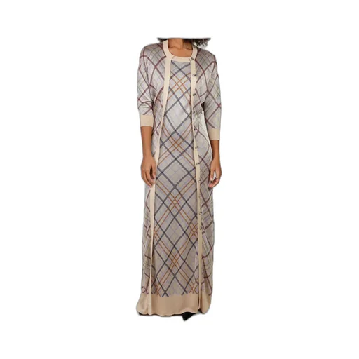 Checked Cardigan Dress