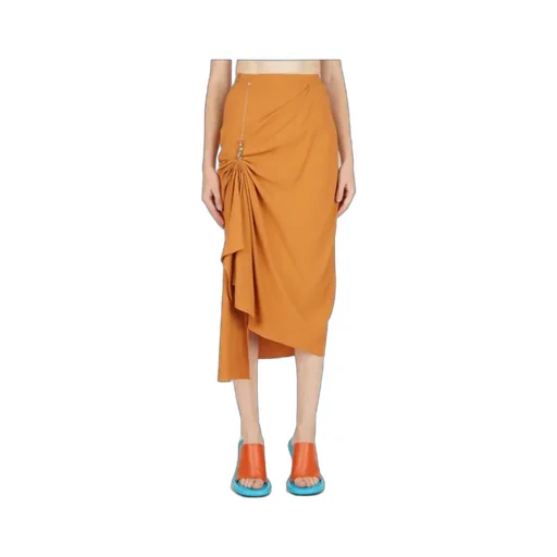 Kiko Kostadinov High-Waist Straight Hem Midi Skirt