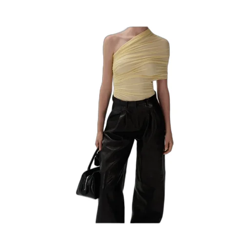 One Shoulder Wrap Top