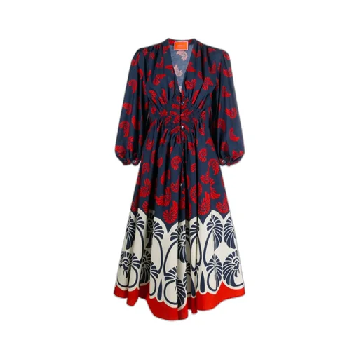 Camerino Palm Tree-Print Dress