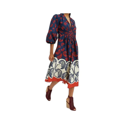 Camerino Palm Tree-Print Dress