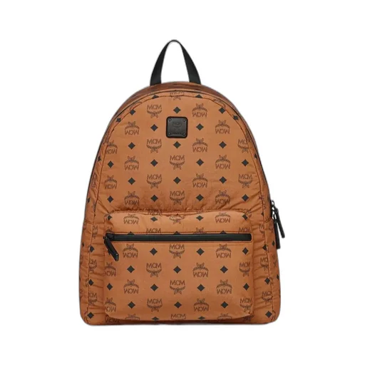 Mcm Logo Printed Backpack