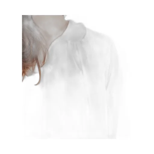 Round Collar Shirt White