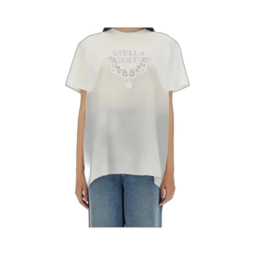 Stella Mccartney Lace-Insert Graphic Boxy T-Shirt