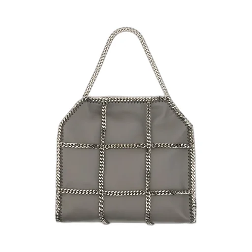 Stella Mccartney Logo Engraved Chain Detailed Shoulder Bag