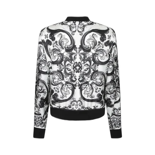 Maiolica Pattern Bomber Jacket