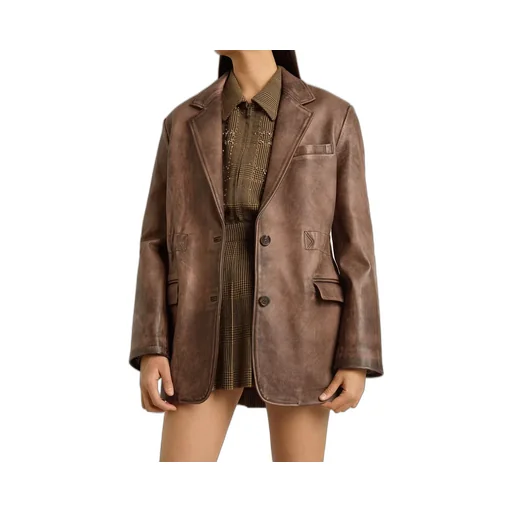 Golden Goose Deluxe Brand Single Breasted Leather Jacket