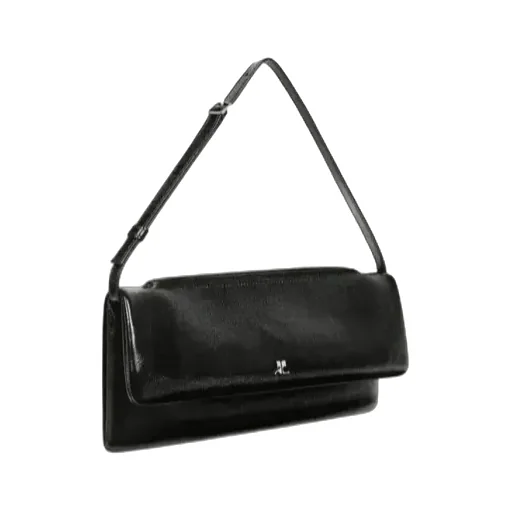 CourrÈGes Cuff Naplack Leather Clutch Bag