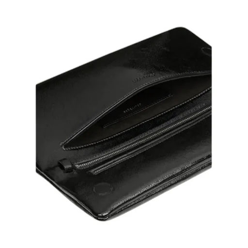 CourrÈGes Cuff Naplack Leather Clutch Bag