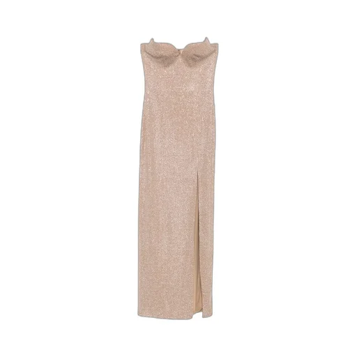 Crystal-Embellished Side-Split Maxi Dress