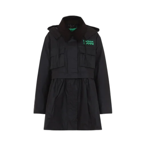 Barbour X Ganni Peplum Waxed Jacket